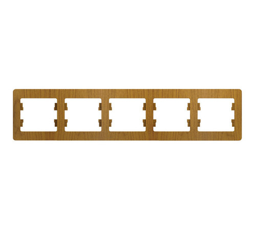 Рамка 5 постов Systeme Electric GLOSSA, горизонтальная, дуб