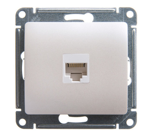 Розетка 1xRJ45 Cat.5 Systeme Electric GLOSSA, перламутр