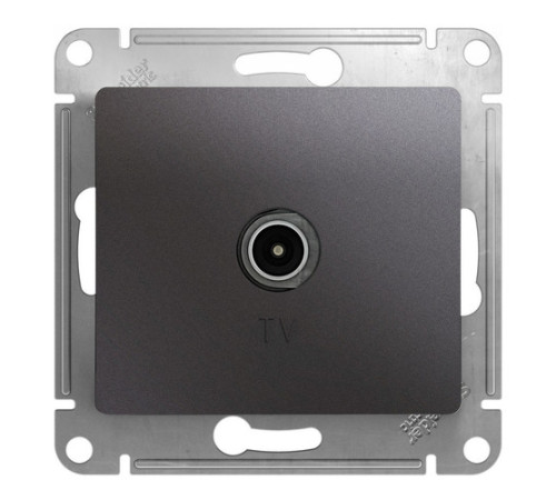 Розетка TV Systeme Electric GLOSSA, одиночная, графит