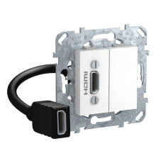 Коннектор HDMI Schneider Electric UNICA, белый