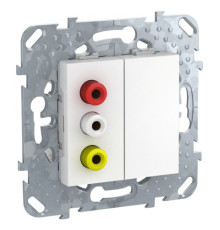 3-RCA коннектор, белый