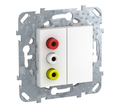 3-RCA коннектор, белый