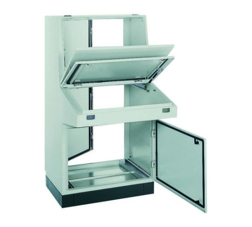 Напольный пульт с консолью Schneider Electric Spacial SD, 800x1400x1045мм, IP55, сталь, NSYSDF810