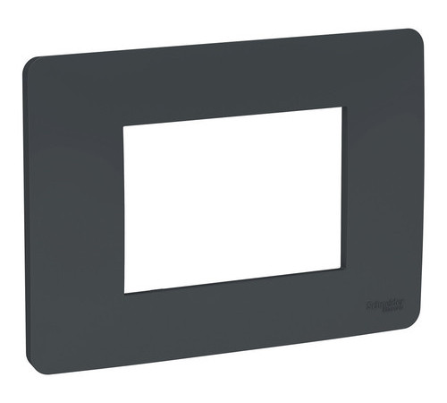 Рамка 3 модуля Schneider Electric UNICA MODULAR, горизонтальная, антрацит