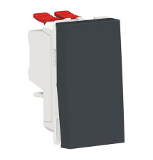 Переключатель 1-клавишный Schneider Electric UNICA MODULAR, скрытый монтаж, антрацит