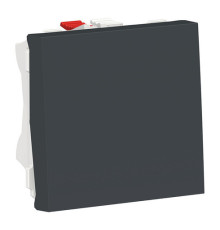 Выключатель 1-клавишный Schneider Electric UNICA MODULAR, скрытый монтаж, антрацит