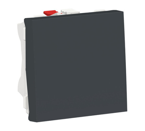Выключатель 1-клавишный Schneider Electric UNICA MODULAR, скрытый монтаж, антрацит