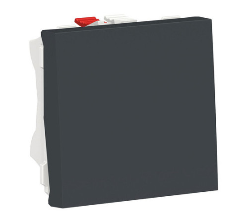 Переключатель 1-клавишный Schneider Electric UNICA MODULAR, скрытый монтаж, антрацит
