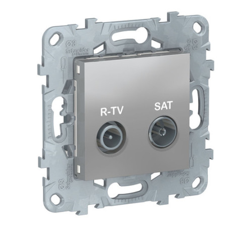 Розетка TV-FM-SAT Schneider Electric UNICA NEW, оконечная, алюминий