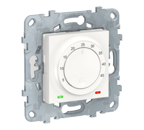Термостат для теплого пола Schneider Electric UNICA NEW, с датчиком температуры пола, белый