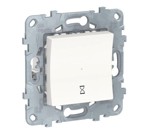 Таймер нажимной Schneider Electric UNICA NEW, механический, белый