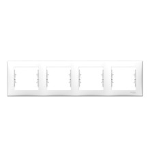 Рамка 4 поста Schneider Electric SEDNA, горизонтальная, белый