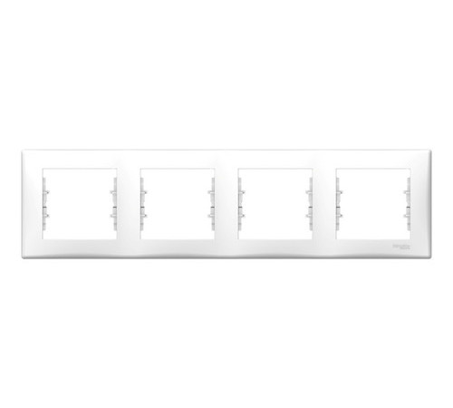 Рамка 4 поста Schneider Electric SEDNA, горизонтальная, белый