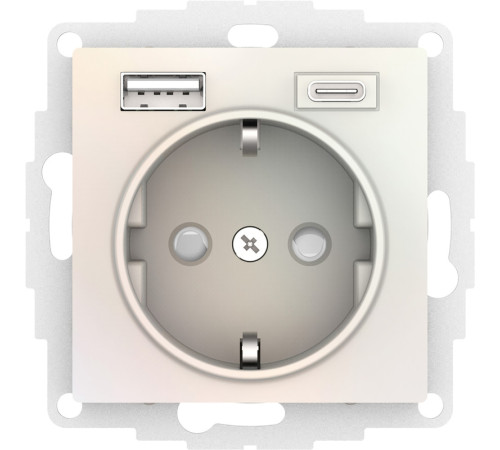 AtlasDesign Жемчуг Розетка 16А с USB A+C