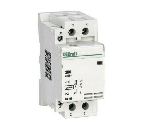 Модульный контактор DEKraft МК-103 2НО 40А 230В AC, 18078DEK