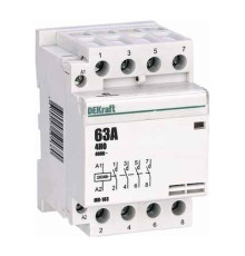 Модульный контактор DEKraft МК-103 4НО 63А 230В AC, 18088DEK