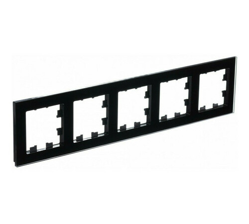 Рамка 5 постов Systeme Electric ATLASDESIGN NATURE, черный (пластик)