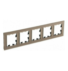 Рамка 5 постов Systeme Electric ATLASDESIGN NATURE, шампань (пластик)