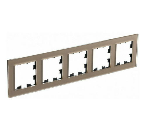 Рамка 5 постов Systeme Electric ATLASDESIGN NATURE, шампань (пластик)