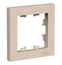 Рамка 1 пост Systeme Electric ATLASDESIGN, горизонтальная, песочный, ATN001201