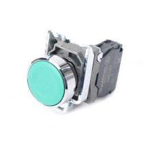 Кнопка SB4 в сборе модульная 22мм зеленая с возвратом металл 1НО