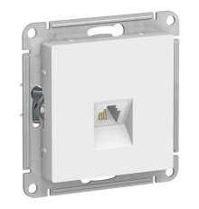 Розетка телефонная RJ11 Systeme Electric ATLASDESIGN, скрытый монтаж, лотос, ATN001381