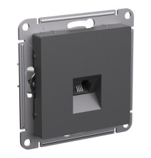 Розетка телефонная RJ11 Systeme Electric ATLASDESIGN, скрытый монтаж, базальт, ATN001481