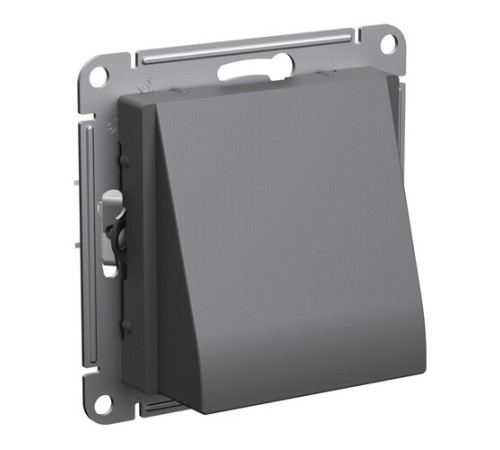 Вывод кабеля Systeme Electric ATLASDESIGN, скрытый монтаж, базальт, ATN001499