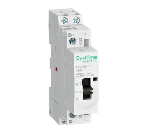 Модульный контактор Systeme Electric City9 Set 2НО 16А 230В AC, C9C32216