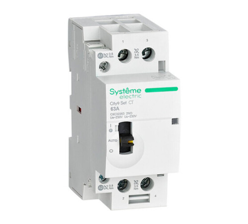 Модульный контактор Systeme Electric City9 Set 2НО 63А 230В AC, C9C32263